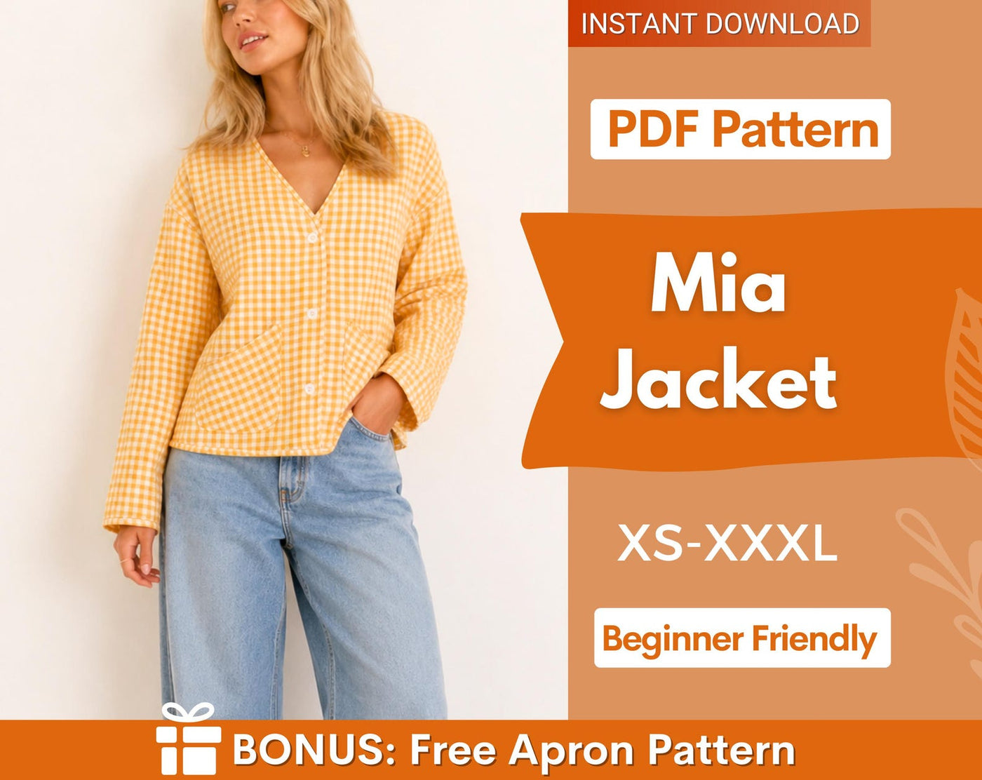 Mia Jacket Sewing Pattern for Women | Coat Pattern | Sewing Patterns | Quilted Jacket Pattern | Pattern Jacket Coat |