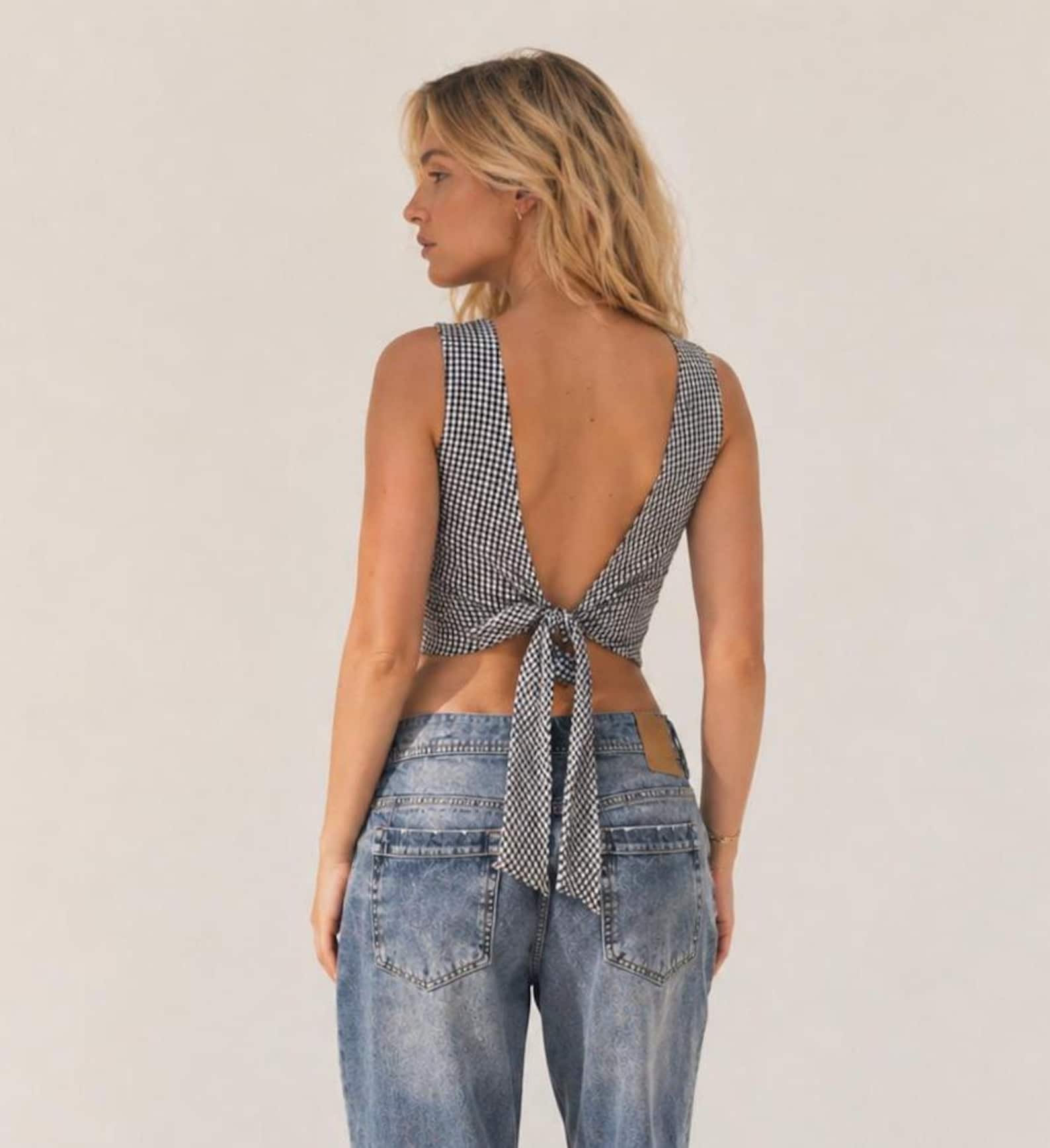 Women Top Pattern | Back Tie Top | Top Sewing Pattern PDF | Tie Top | Sewing Pattern for Women | Open Back Top Pattern |