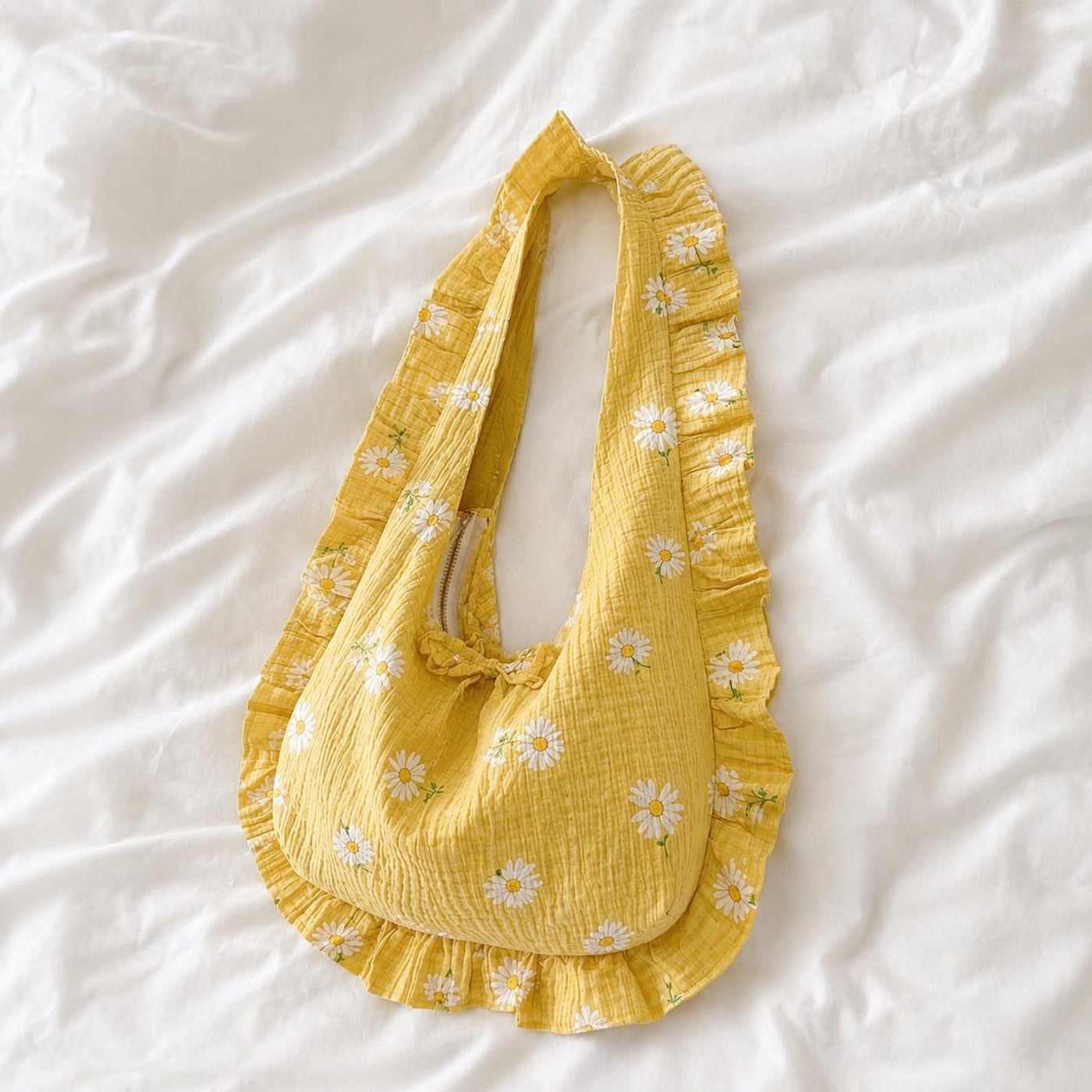 Hobo Bag with Ruffles Sewing Pattern | Shoulder Bag Pattern | Crescent Bag with Ruffled Sewing Pattern, Women Bag Pattern