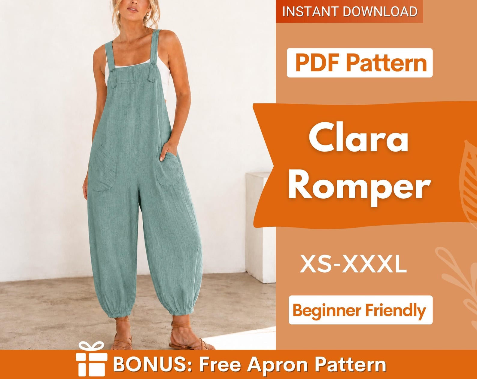 Romper Sewing Pattern for Women | Overalls Sewing Patterns | Women Pattern| Jumpsuit Pattern Women | Romper Pattern