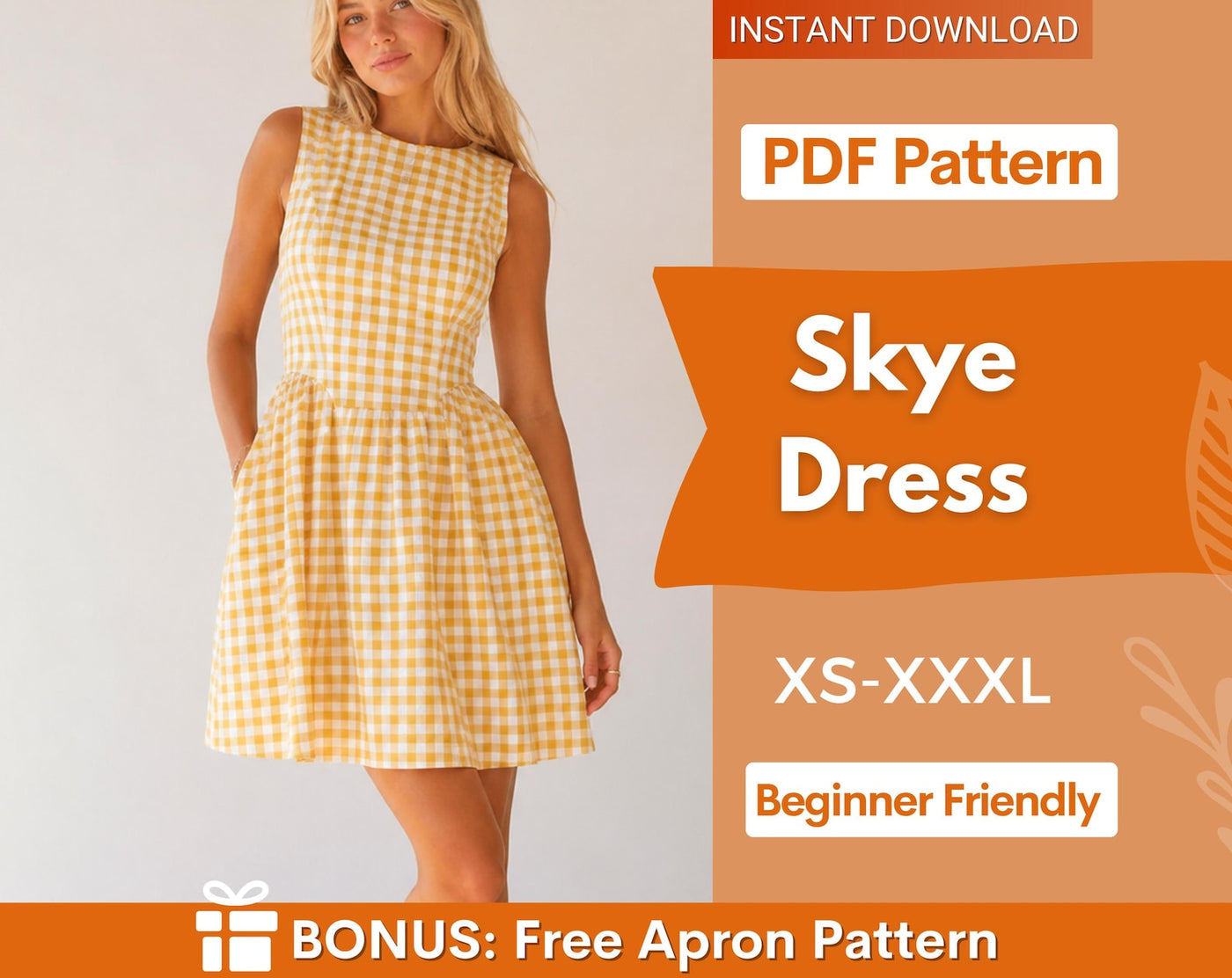 Mini Dress Sewing Pattern | Women Dress Pattern | Women Pattern | Sewing Patterns | Short Dress Sewing Pattern | Sleeveless