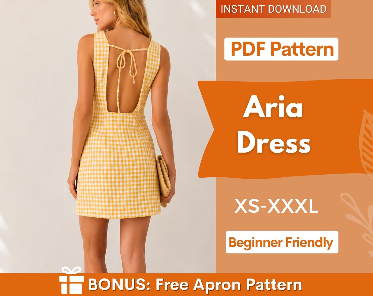 Aria Dress Sewing Pattern | Women Mini Dress Pattern | Dress Pattern | Women Pattern | Sewing Patterns | Short Dress Sewing