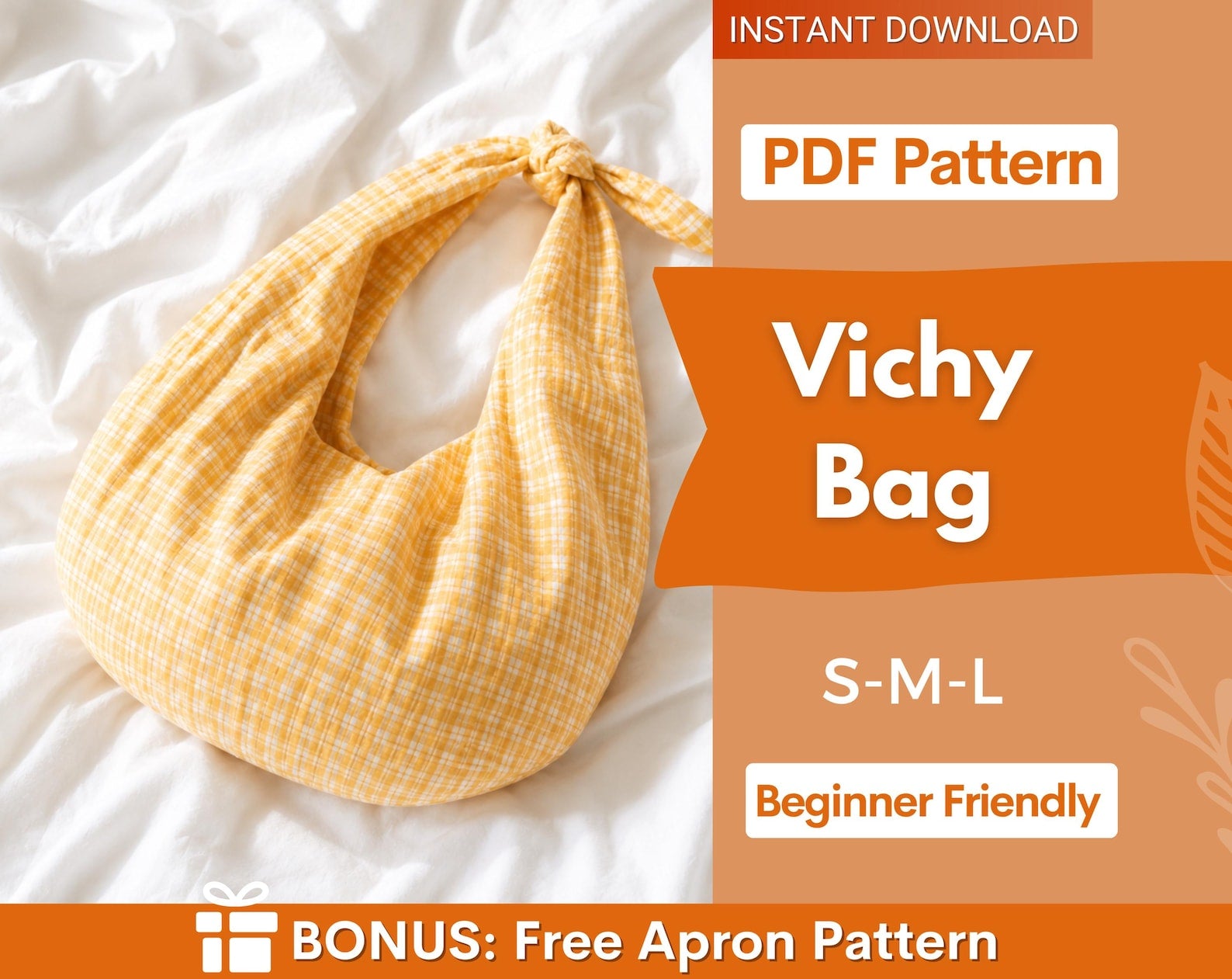 Vichy Bag Sewing Pattern | Shoulder Bag Pattern | Crossbody Bag Sewing Pattern | Shoulder Bag | Women Bag Pattern | Beginner