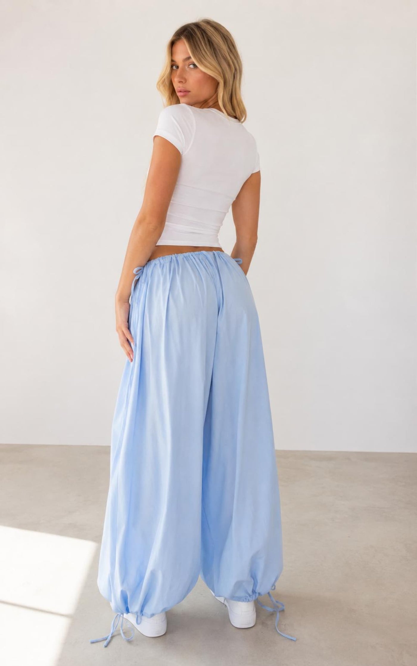Side Tie Adjustable Pants Sewing Pattern, Barrel Leg Pants, Wide Leg Pants Sewig Pattern, Women Sewing Pattern Pants, Baggy