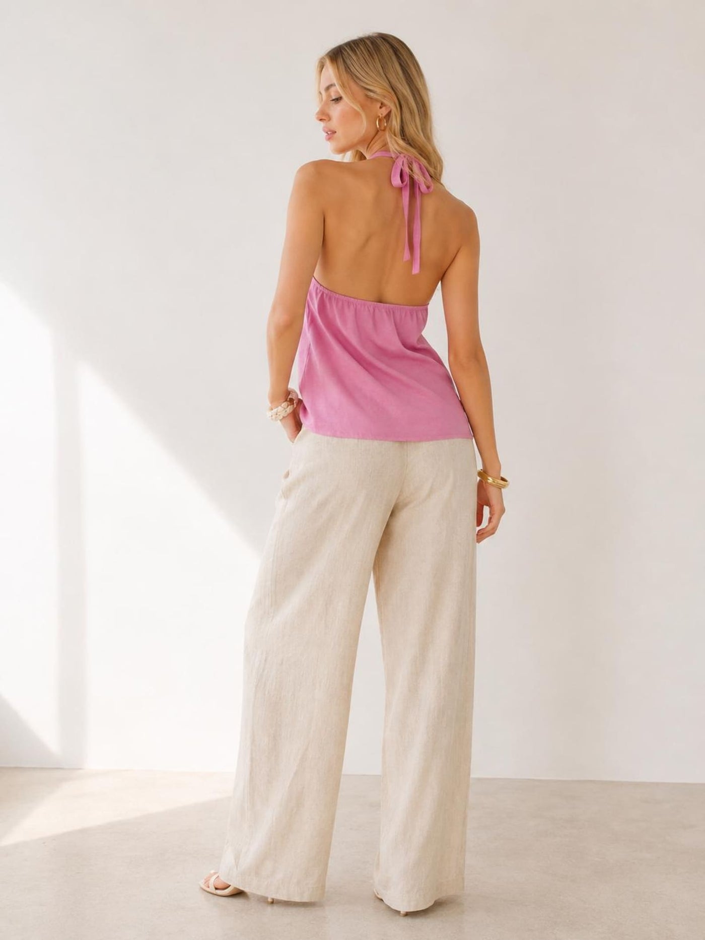 Leila Halter Top Sewing Pattern | Top Pattern | Women Sewing Pattern | Back Tie Top Pattern | Oppen Back Top Sewing Pattern