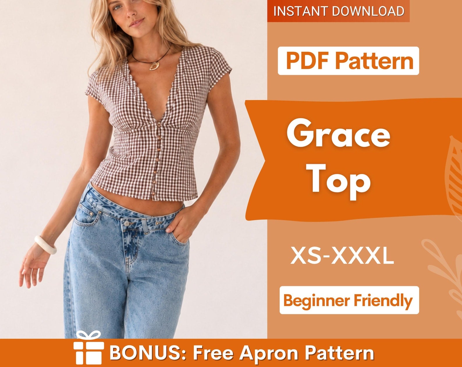 Top Sewing Pattern for Women | Women Sewing Pattern | Blouse Pattern | Top Pattern | Sewing Patterns for Beginner Top |