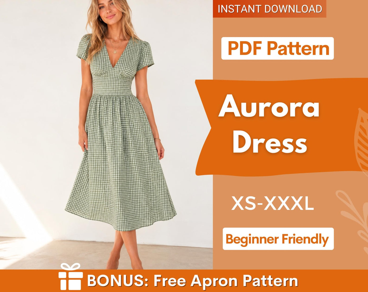 Summer Dress Sewing Pattern | Dress with Pockets | Linen Dress Sewing Pattern | Women Patterns | Dress Sewing Pattern |