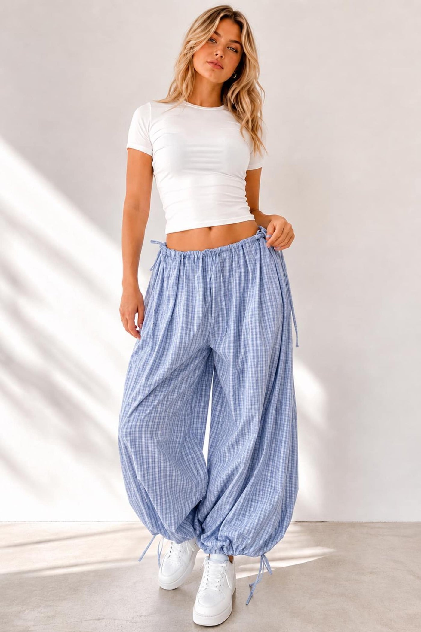 Side Tie Adjustable Pants Sewing Pattern, Barrel Leg Pants, Wide Leg Pants Sewig Pattern, Women Sewing Pattern Pants, Baggy