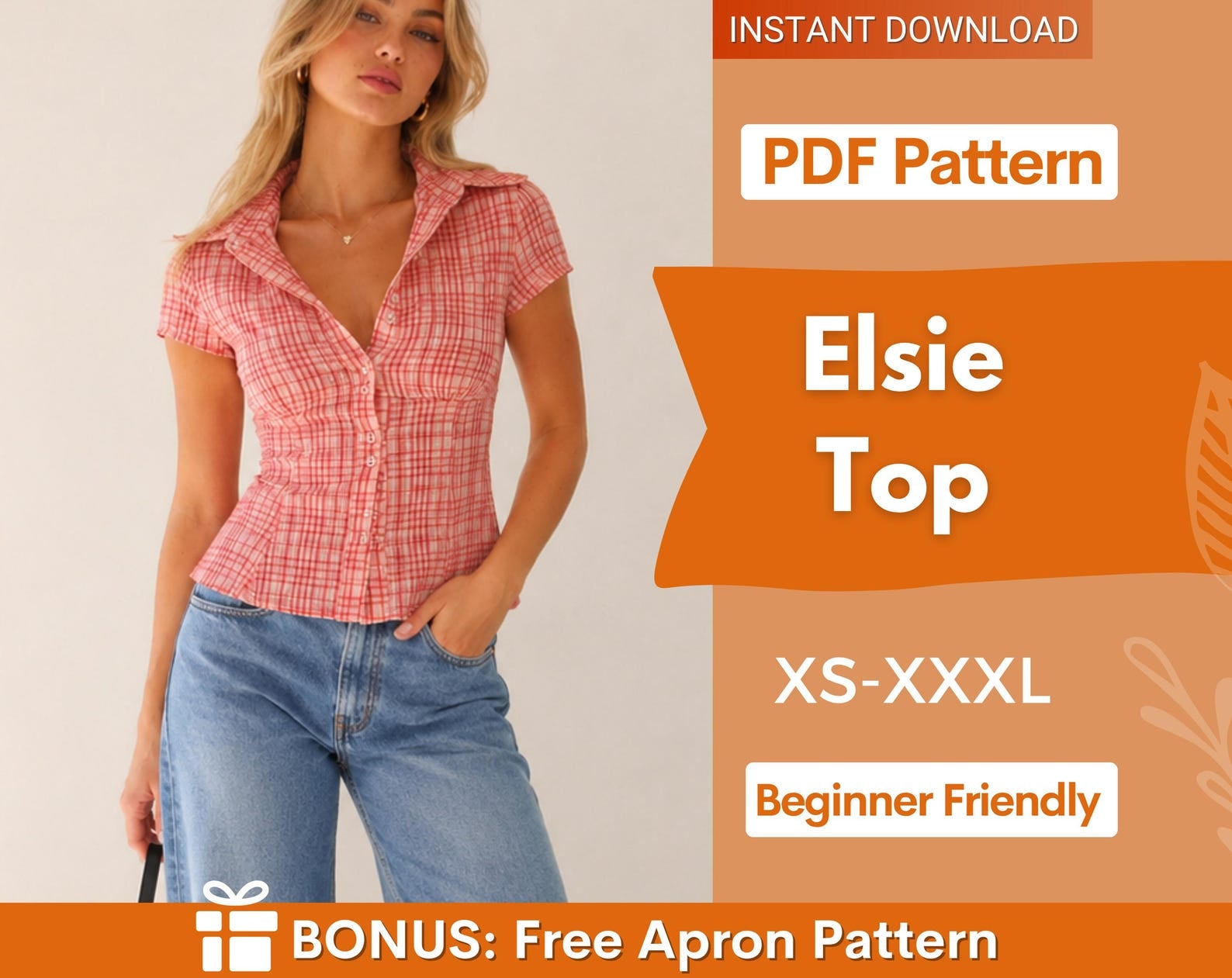 Top Sewing Pattern for Women | Blouse Pattern | Top Pattern | Sewing Patterns for Beginner Top, Summer Top, Shirt Pattern