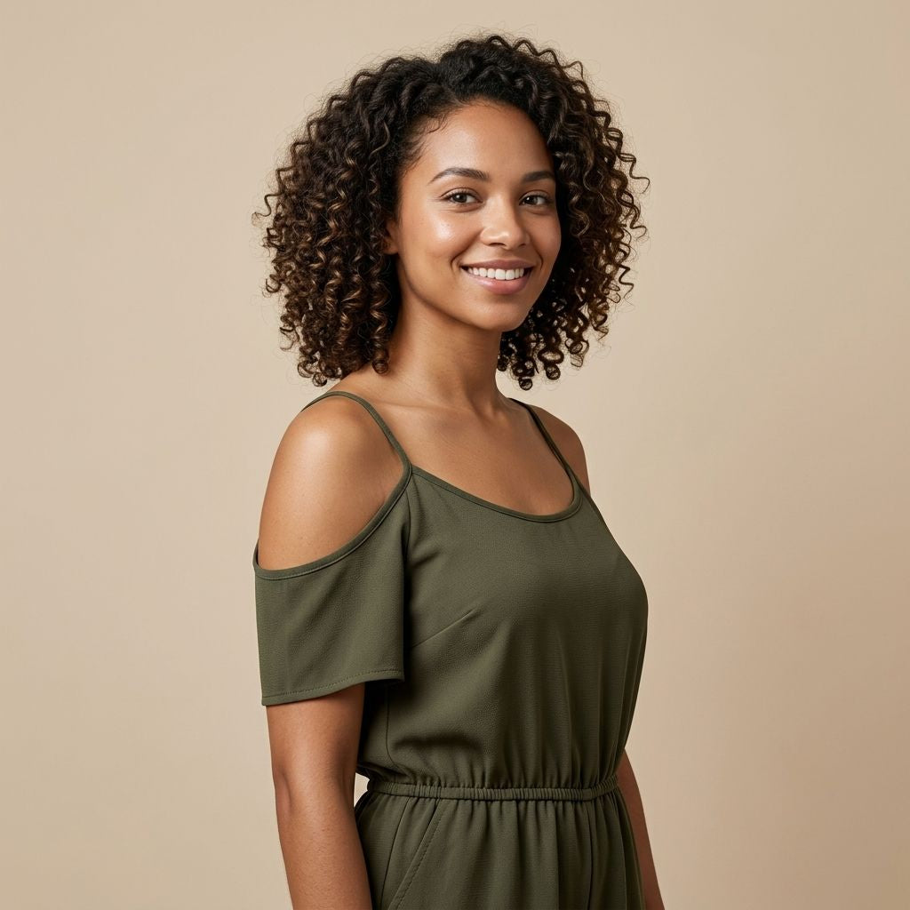 Digital Sewing Pattern for Women's Summer Cold Shoulder Romper - Spaghetti Strap Flutter Sleeve Style